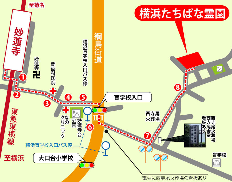 東急東横線妙蓮寺駅より徒歩約12分